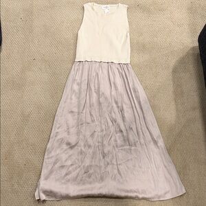 Wishlist Elegant Cream and Gray Formal Dress